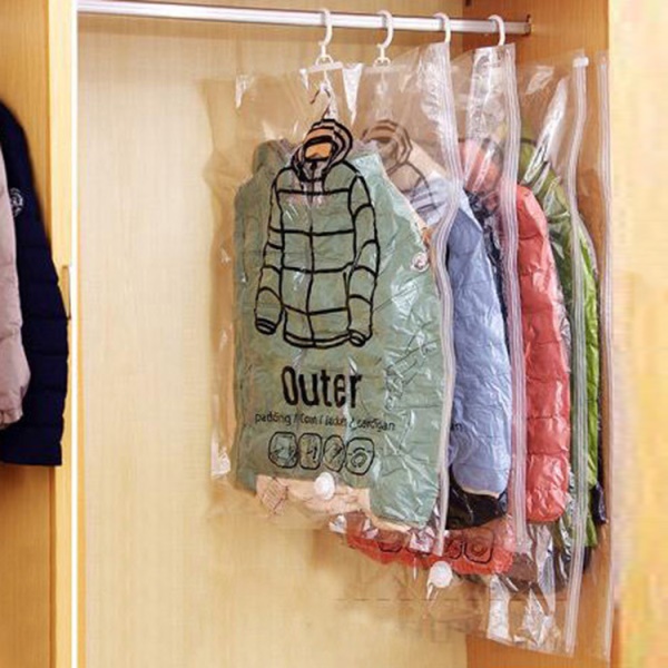 家用可挂式真空压缩袋 被子衣物衣服收纳袋 抽空气棉被行李袋